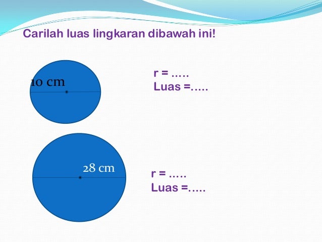 Menghitung Luas Lingkaran