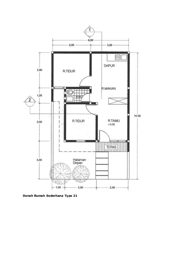 Gambar Denah  Rumah  Type  21  60 Rumamu di