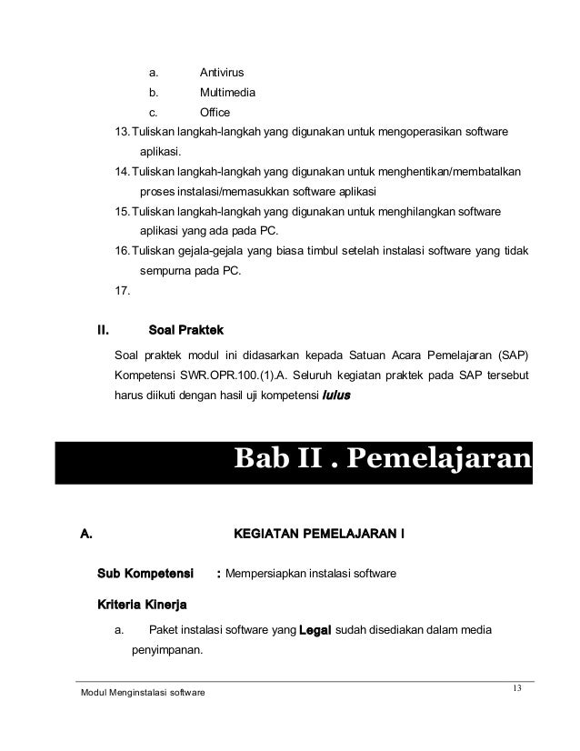 Soal Instalasi Software Beserta Jawabannya Ruang Belajar