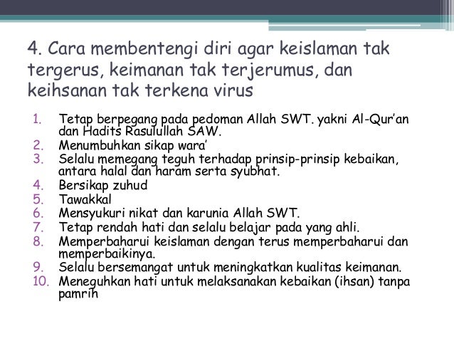 Pertanyaan Tentang Iman Islam Dan Ihsan Dalam Membentuk