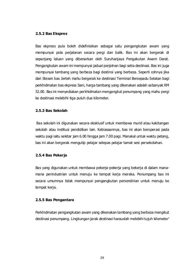 Mengkaji Tahap Kepuasan Terhadap Perkhidmatan Bas Ekspress