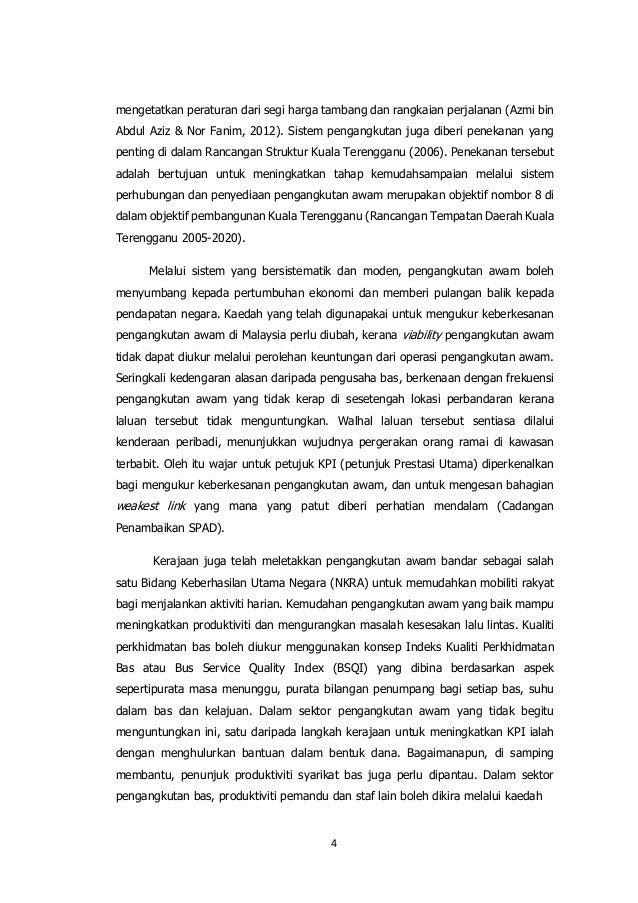 Mengkaji Tahap Kepuasan Terhadap Perkhidmatan Bas Ekspress