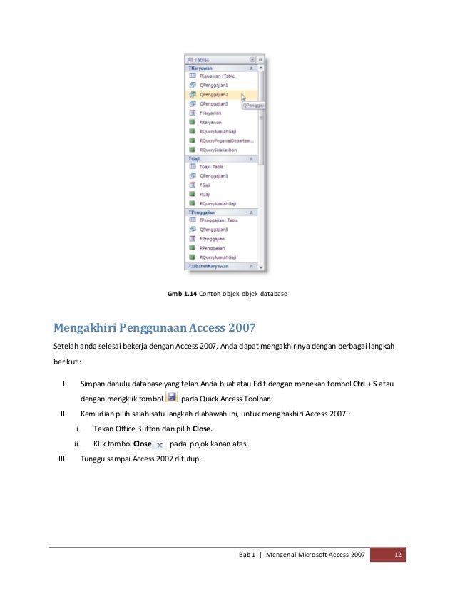 Contoh Database Dengan Microsoft Access 2007 - Cable Tos