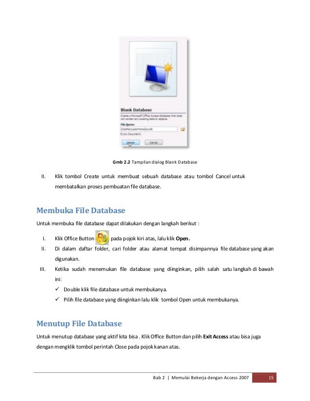 Mengolah Data dengan Access 2007