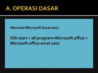 Mengoperasikan software spreadsheet | PPTX