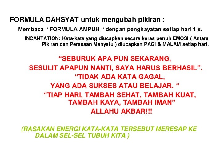 Mengubah mindset
