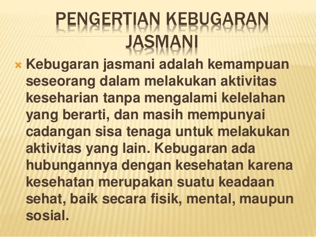 Mengukur Konsep Kebugaran Jasmani