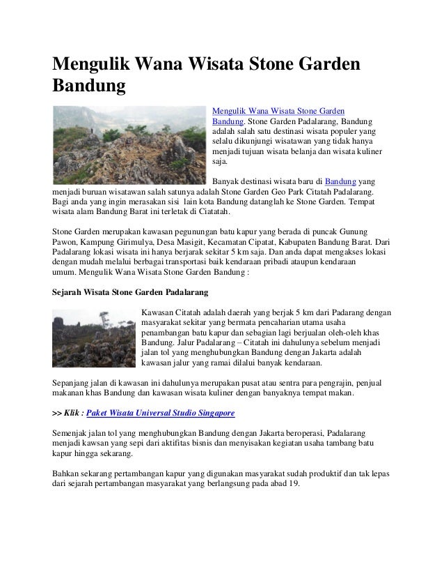 Mengulik Wana Wisata Stone Garden Bandung Mengulik Wana Wisata Stone Garden Bandung