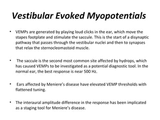 Myopotentials Meniere's disease | PPT