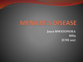 Joyce MWATONOKA
MD5
JUNE 2017
 