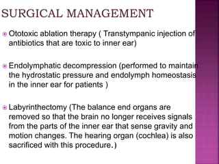 Menier's disease & tonsilitis | PPTX