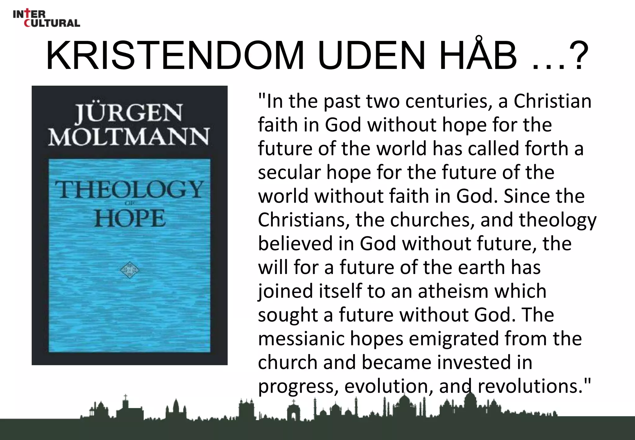 KIRKEN OG GUDS MISSIONGuds mission som tolkningsnøgle til BibelenTeocentrisk missionsforståelseHolistisk missions-fortåelse14