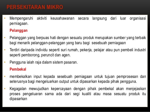 Menilai persekitaran perniagaan