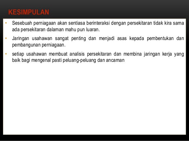 Menilai Persekitaran Perniagaan