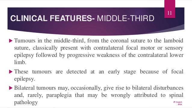 Meningioma falcine and parasagittal