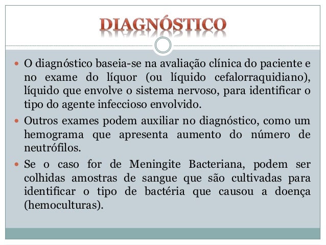 Exame meningite