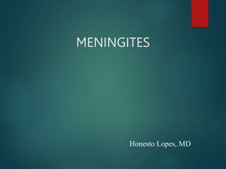 MENINGITES
Honesto Lopes, MD
 