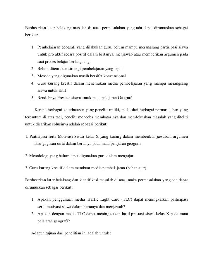 langkah langkah penelitian geografi Meningkatkan partisipasi siswa kelas x