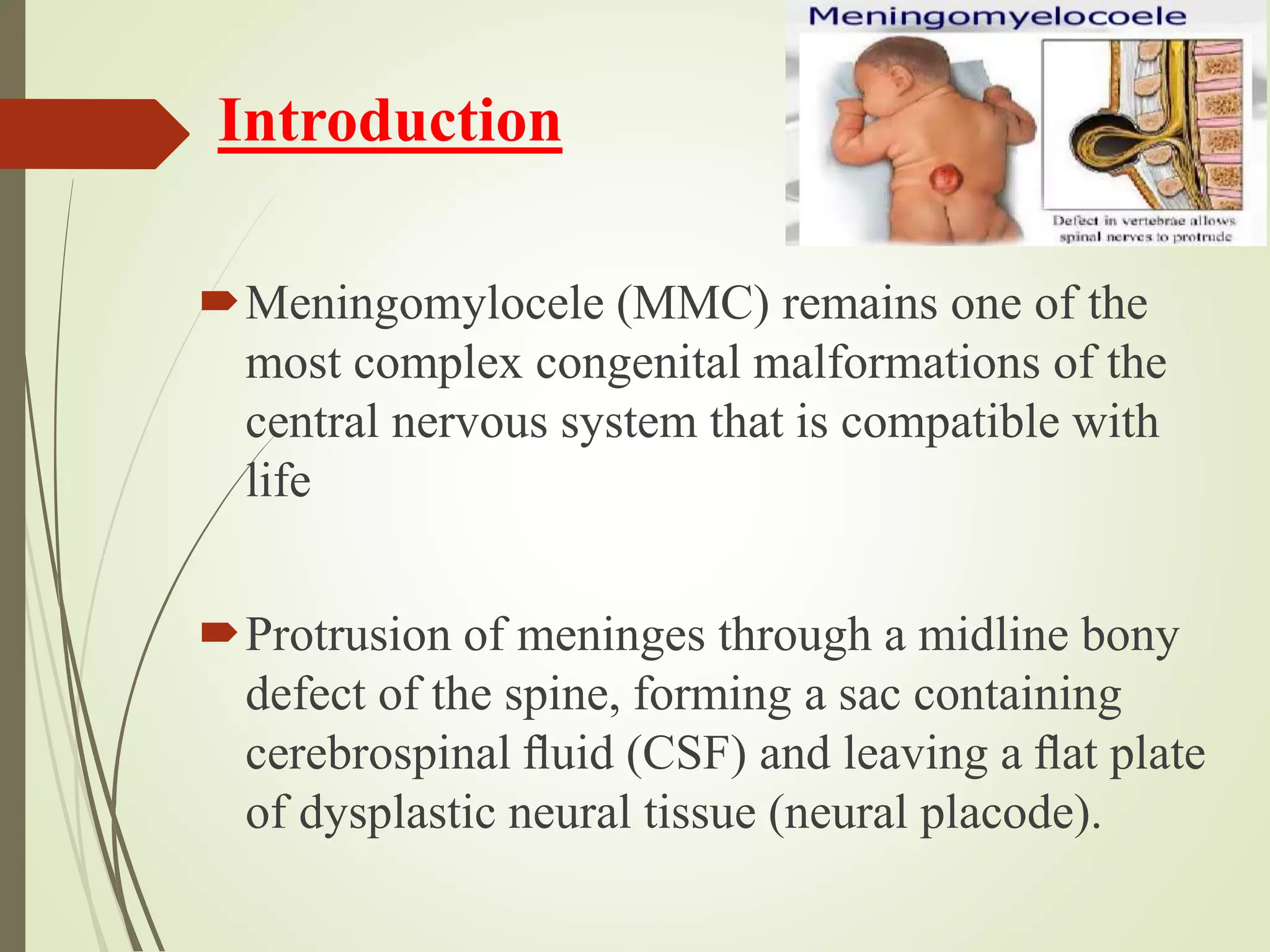 anaesthetic management of Meningomyelocele and its Surgical excision | PPTX