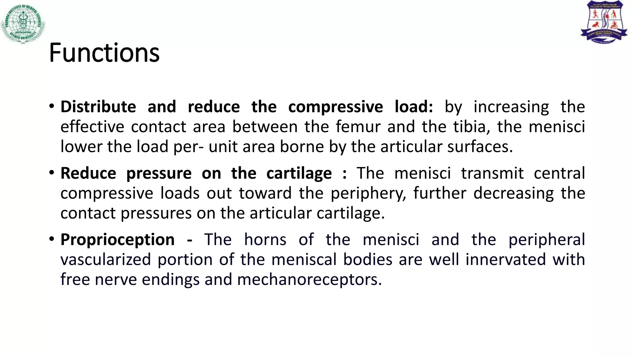 Meniscal injuries and physiotherapy management | PPTX