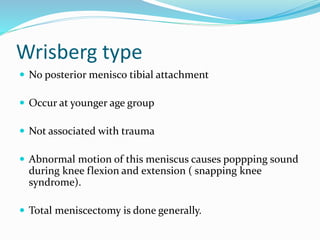 Meniscal pathologies and cartilage injuries | PPTX