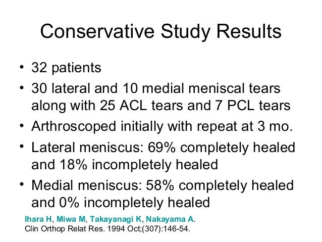 Can small lateral meniscus tears heal without surgery?