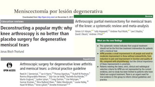 Meniscectomía por lesión degenerativa
 