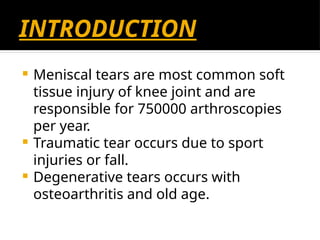MENISCUS INJURY in sports player -physiotherapy | PPTX