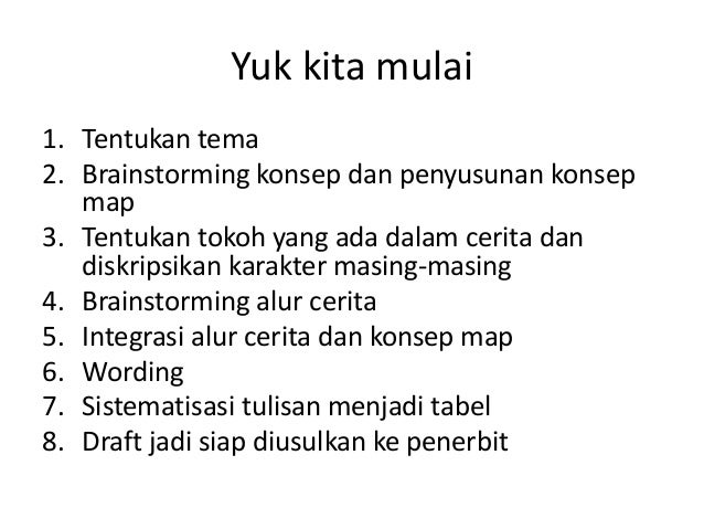 Meniti karier menjadi penulis