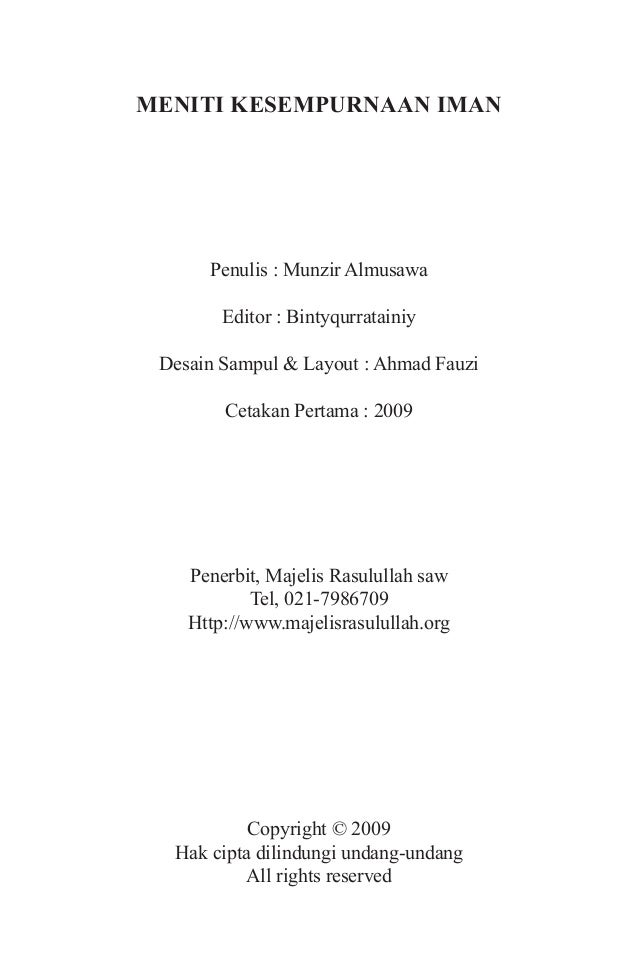 Meniti kesempurnaan iman - habib munzir al musawa