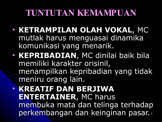 Menjadi Mc PPT