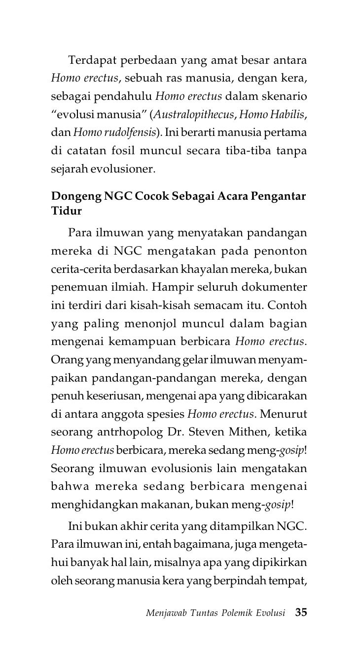 Menjawab Tuntas Polemik Evolusi