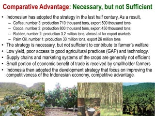 Comparative Advantage: Necessary, but not Sufficient
• Indonesian has adopted the strategy in the last half century. As a ...