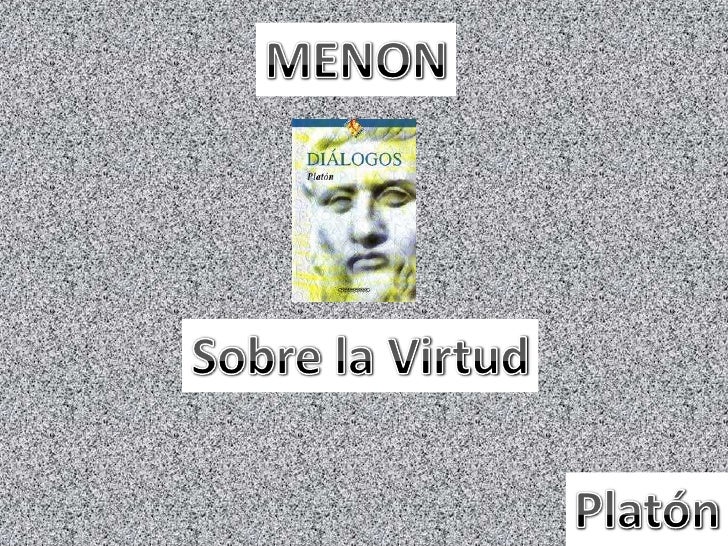 Menón o de la virtud