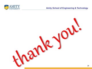 Amity School of Engineering & Technology
28
 