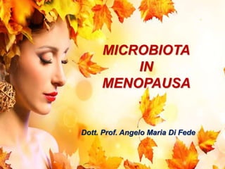 MICROBIOTA
IN
MENOPAUSA
Dott. Prof. Angelo Maria Di Fede
 