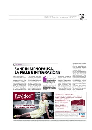 Menopausa e Revidox   articolo dott.ssa Bucci Mariuccia (dermatologo) - pelle sana in menopausa (22 feb 2014)