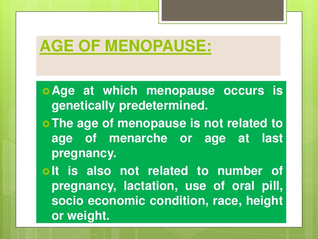 Menopause