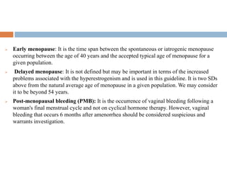 features importance for early menopause based on mean... Menopause | PPTX