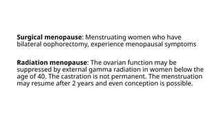 Physiological changes of Menopause and Pathology | PPTX