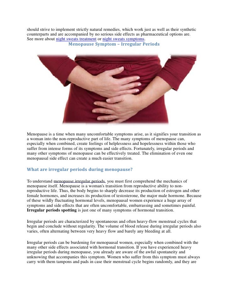Menopause Symptoms Hot Flashes, Night Sweats, Irregular Periods and