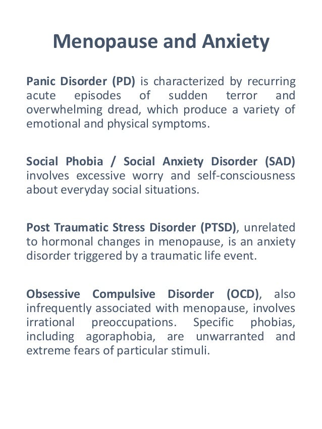 Menopause and anxiety