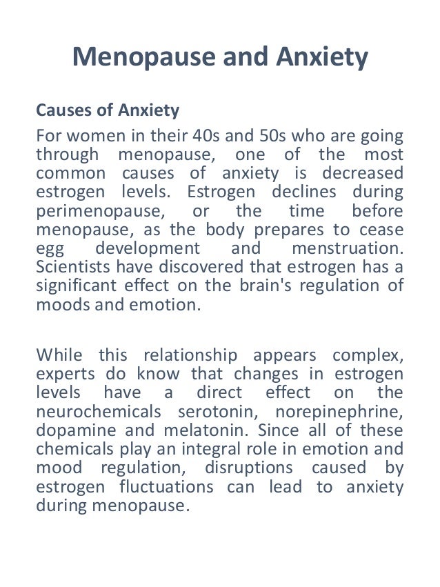 Menopause and anxiety