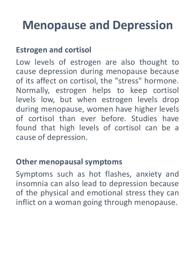 Menopause and depression