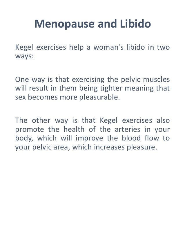 Menopause and libido