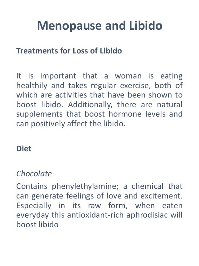 Menopause and libido