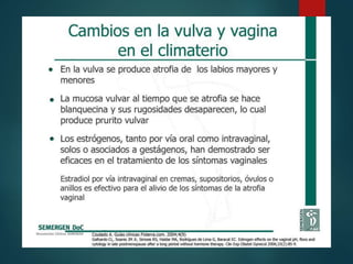 Cambios en la vulva y vagina
en el climaterio
 