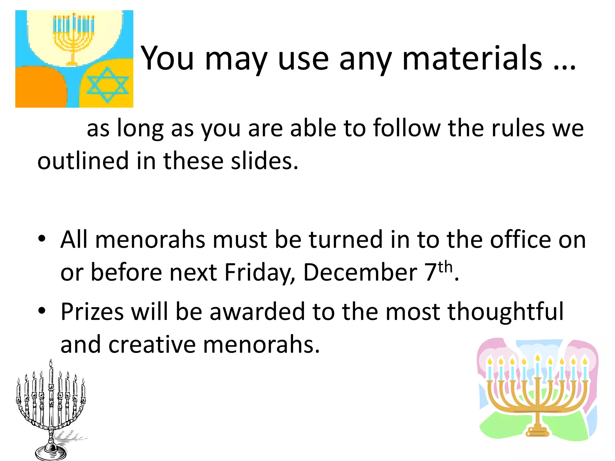 Hanukkah candle rules