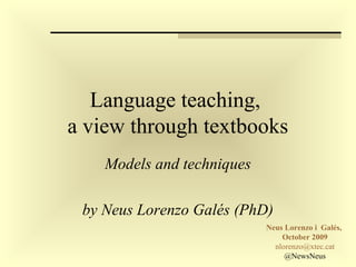Language teaching and learning: changing concepts