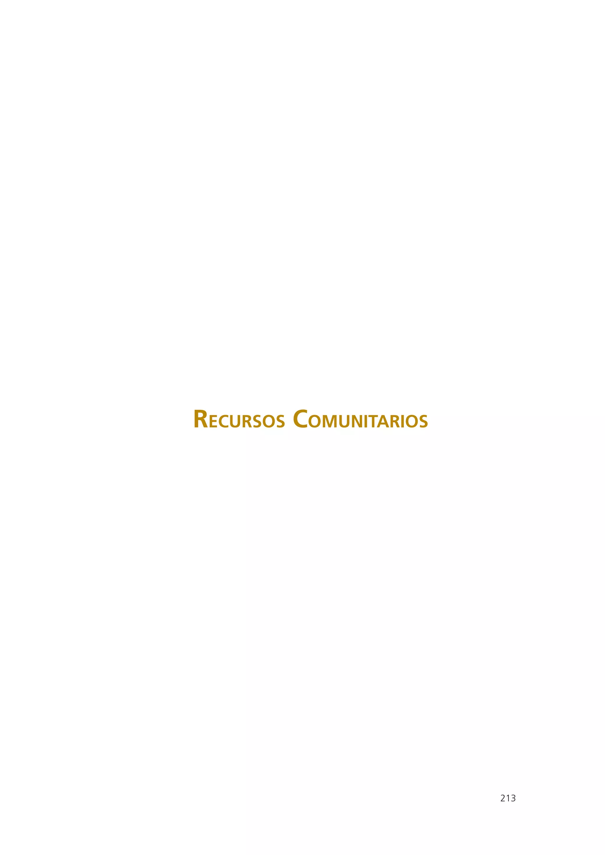RECURSOS COMUNITARIOS




                        213
 